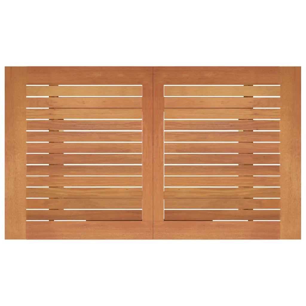 Tavolo Giardino Pieghevole 120x70x75cm Legno Massello Eucalipto