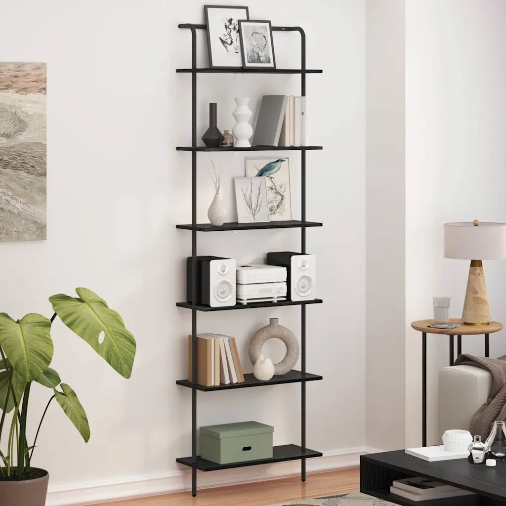 Libreria Rovere Nero 60 x 24 x 203 cm Legno multistrato