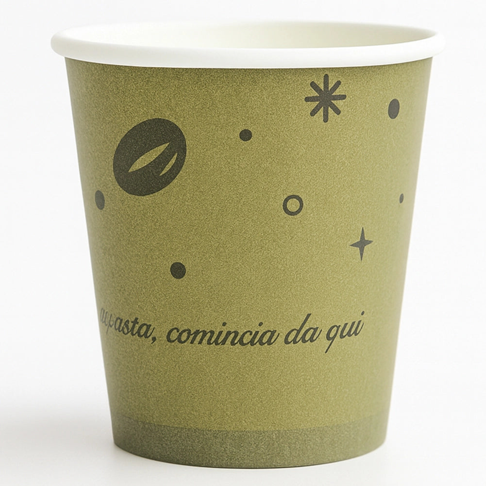1000 Bicchierini da Caffè Monouso Decoro Moka Bicchieri 75ml Usa e Getta