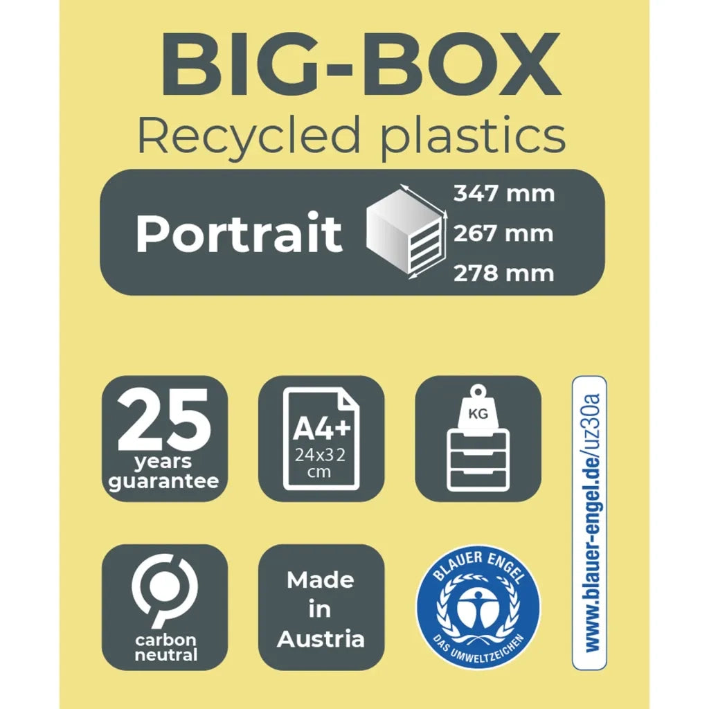 Exacompta Set Cassetti Tavolo Big-Box "1928 Climate Neutral" 4Cassetti 444582