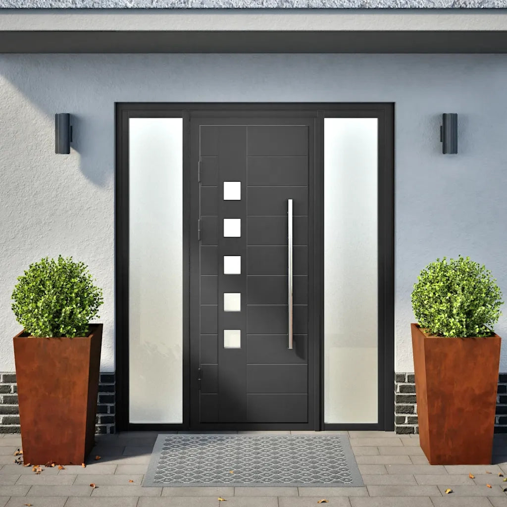 Fioriere da Giardino 2 pz 45x45x75 cm in Acciaio Corten
