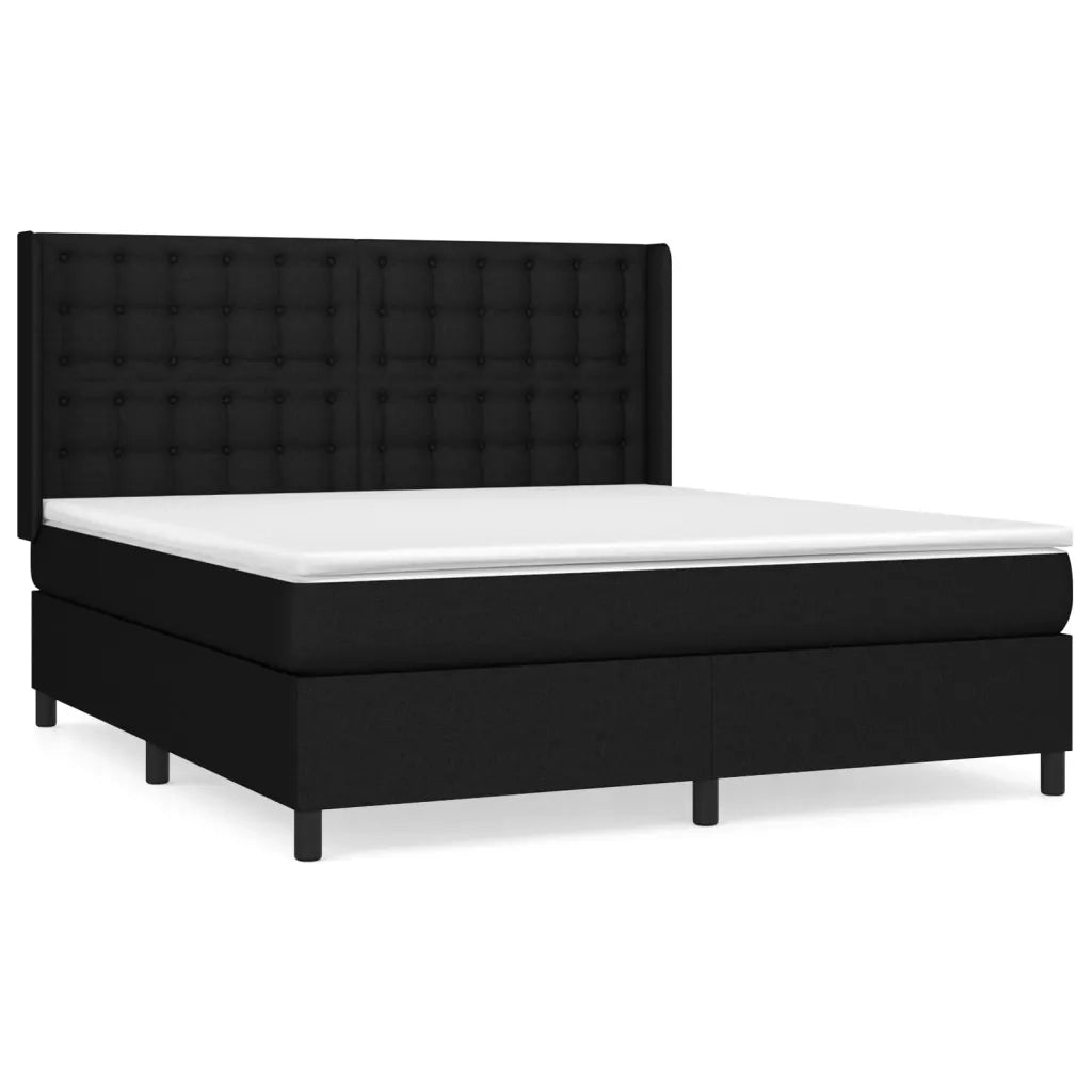 Giroletto a Molle con Materasso Nero 180x200 cm in Tessutocod mxl 74629