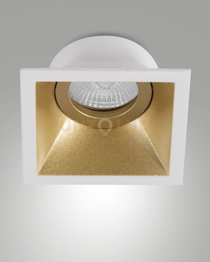 TOODLE FARETTO ATTACCO GU10 QUADRATO  ORO ORIENTABILE 9,3CM