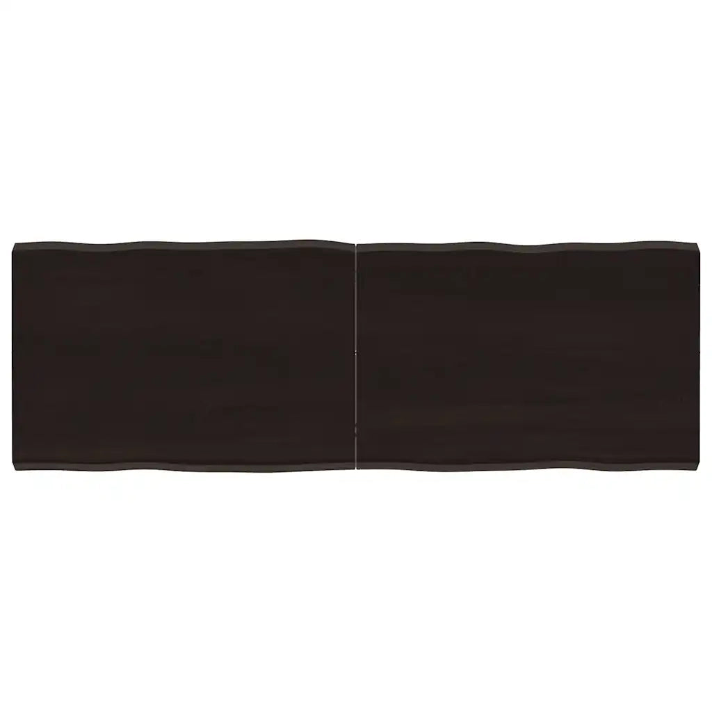 Piano Tavolo Marrone Scuro 140x50x(2-4) cm Rovere Non Trattatocod mxl 79339