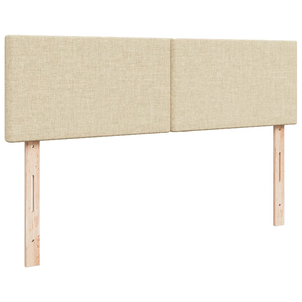 vidaXL Pouf Letto con Materasso Crema 140x200 cm in Tessuto