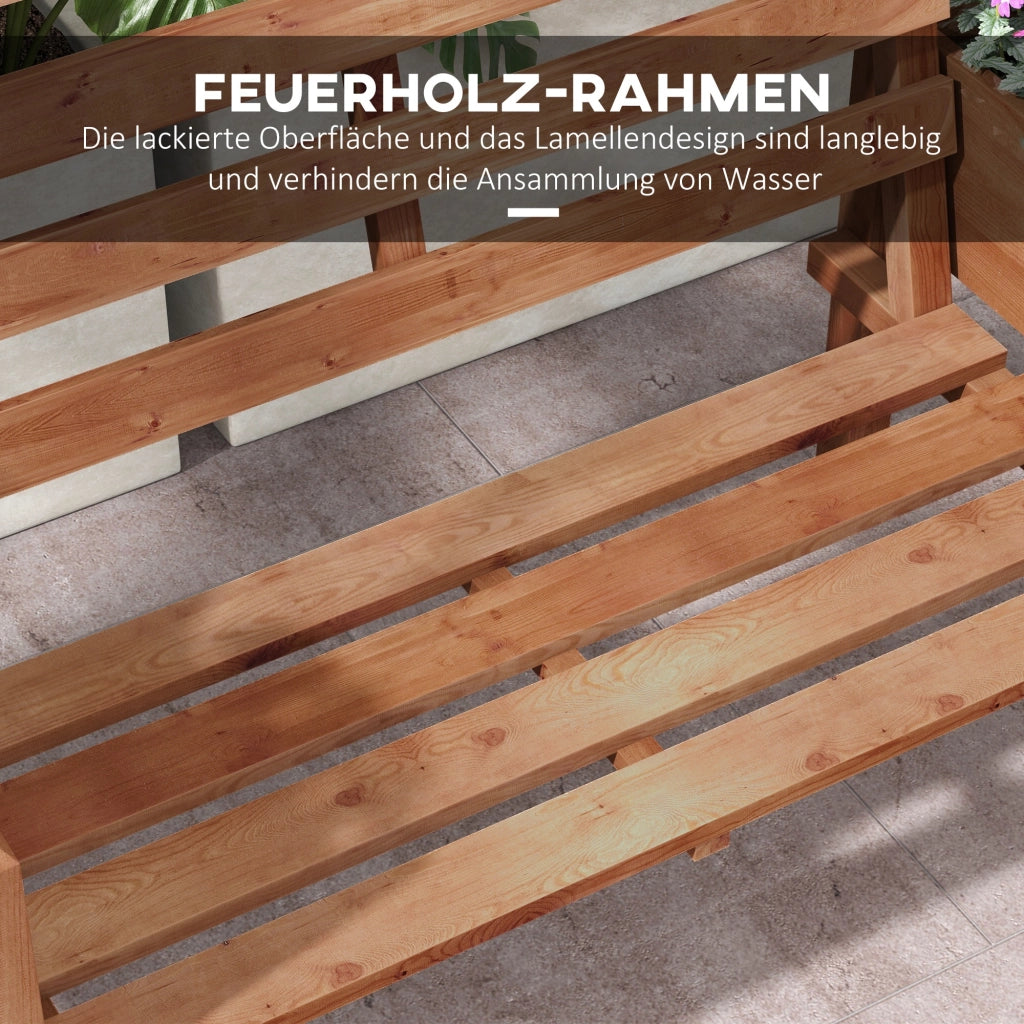 Panchina con Fioriere Integrate ¨C Xylo ¨C Legno Marrone 184x59x95 cm