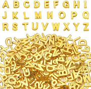 Collezione di lettere in acrilico - 130 pezzi - diametro 12,5 mm - grande apertura - per creare gioielli in DIY - adatto per artigianato - lettere in acrilico