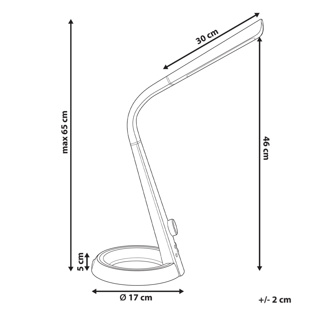 Lampada da scrivania per ufficio domestico 3 modalità CCT Dimmer continuo Porta USB Paralume regolabile Materiale sintetico Nero