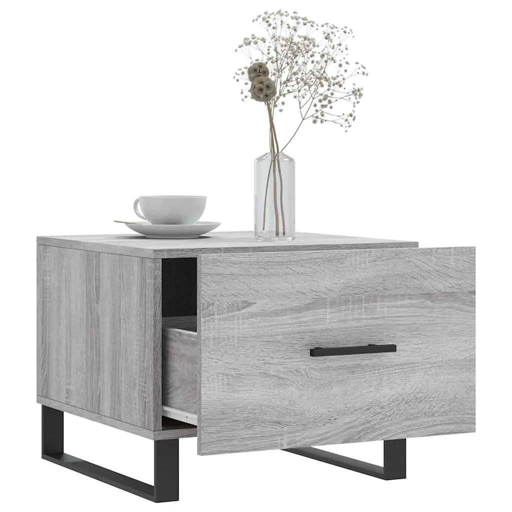 Tavolino da Salotto Grigio Sonoma 50x50x40 cm Legno Multistrato 829456