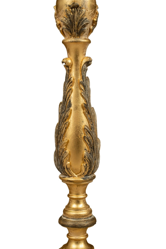Biscottini CANDELIERE IN LEGNO FINITURA FOGLIA ORO ANTICATO E NERO MADE IN ITALY Offerta