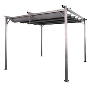MA MAISON PERGOLA IN ACCIAIO 3X3 METRI COLORE GRIGIO STRUTTURA RESISTENTE DA ESTERNO RICHIUDIBILE