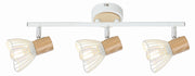 Plafoniera Candellux Chile 3 luci E14 bianco legno