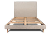 Letto 150x200 cm con testata imbottita - Tessuto Tela opaca