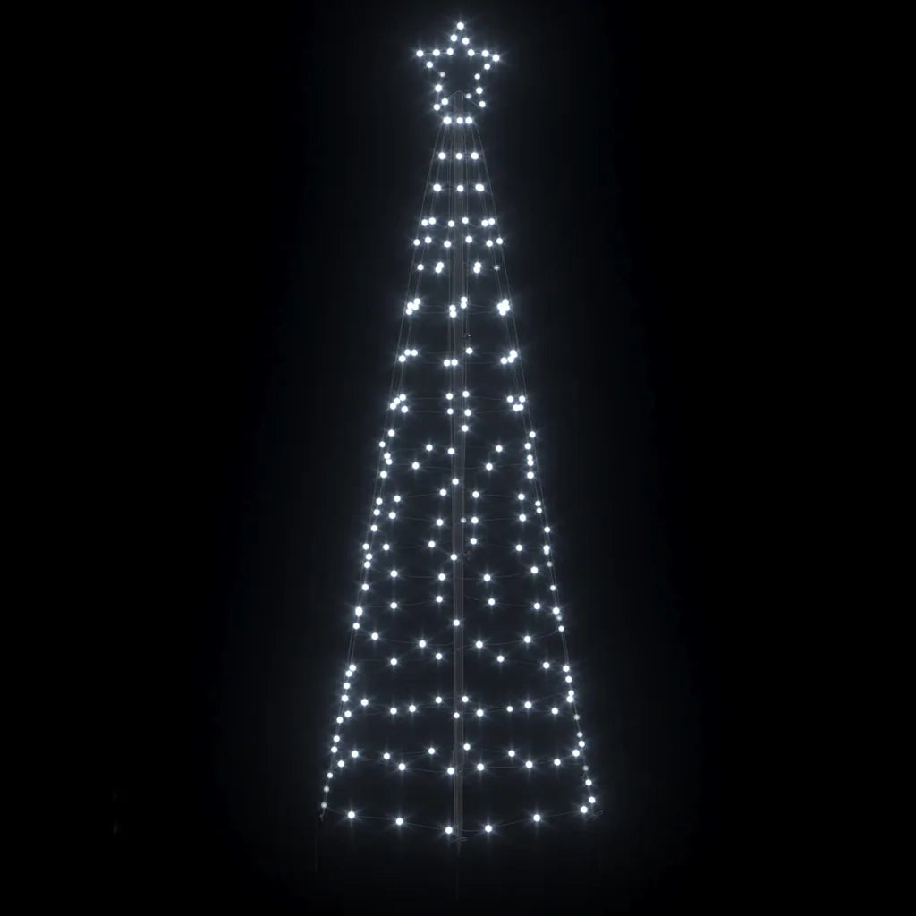 Albero di Natale | Decorazioni natalizie LED con picchetti per il terreno 250 cm Ferro