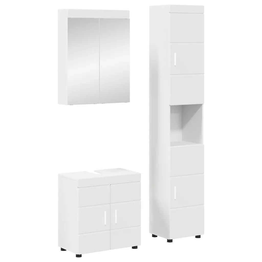Set di mobili per il bagno TULUM 3 pz Bianco 60 x 34 x 63 cm 3398034