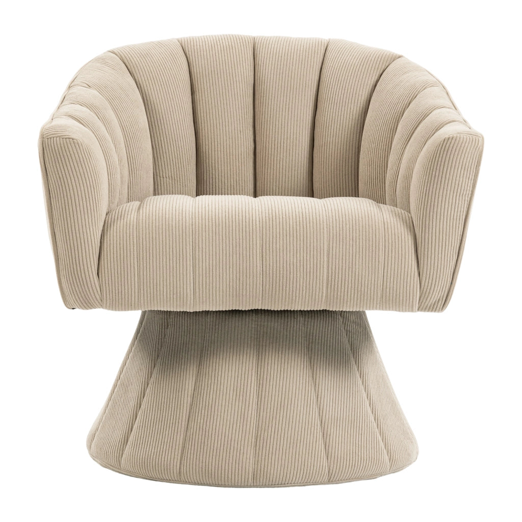 Sedia Girevole Ergonomica con Braccioli ¨C MINIMAL ¨C Tessuto Khaki, Design Moderno