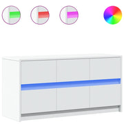 Mobile TV | Armadietto TV | Mobile Porta TV con LED Bianco 100x34x50 cm in Truciolato