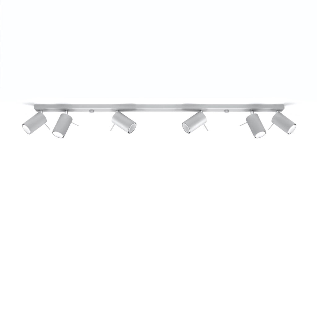 Plafoniera a barra TORQUE Pure Lume 6 luci grigia GU10
