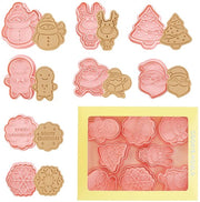 Set di stampi a forma di biscotto per Natale, 8 pezzi, per biscotti, decorazione torte, accessori da cucina
