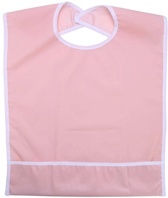 Slabbetti Acqua-Resistenti per Adulti - Protezione per Abbigliamento - PVC Lavabile - 45 x 65 cm - Design con Adesivo Magico
