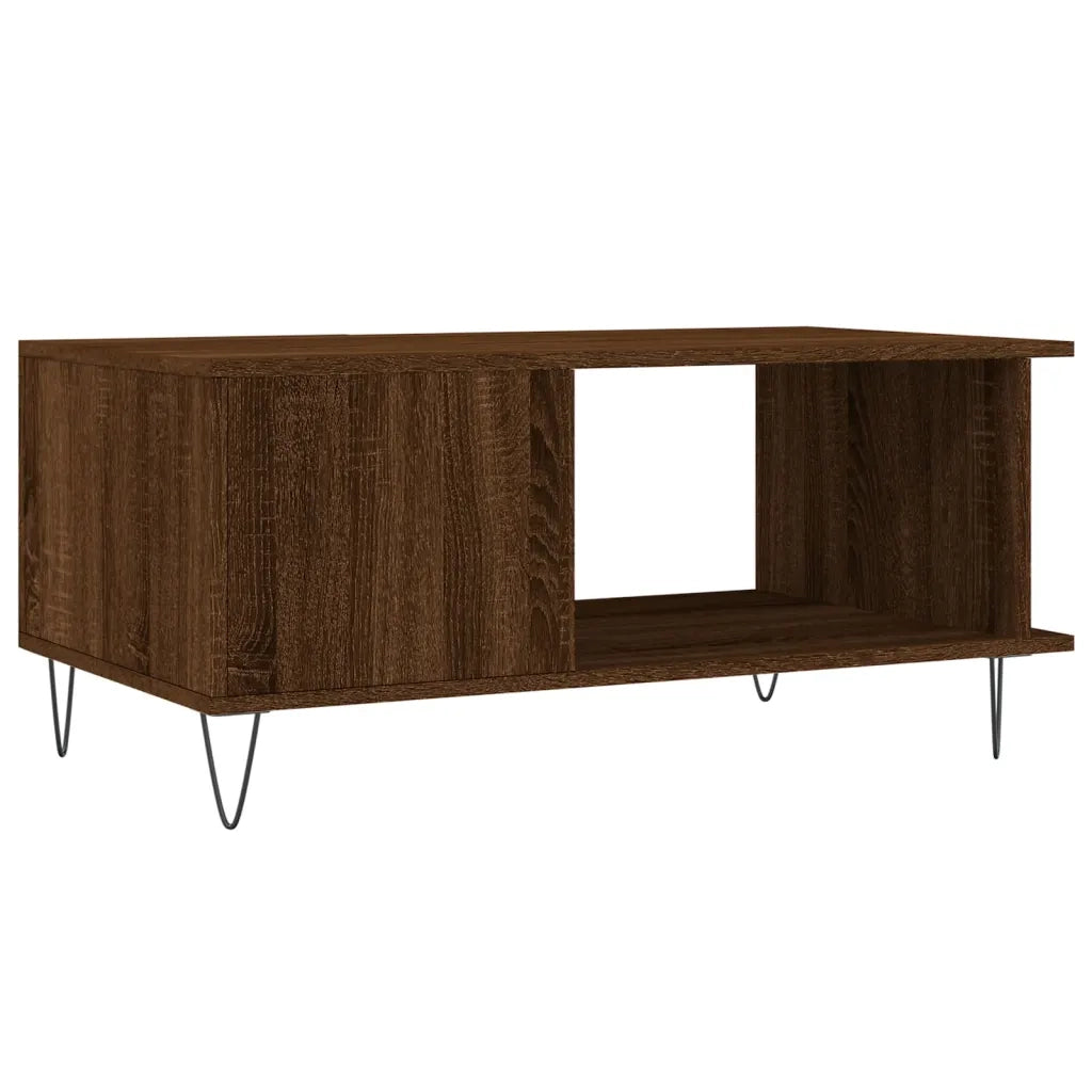 Tavolino da Salotto Rovere Marrone 90x50x40cm Legno Multistrato 829491