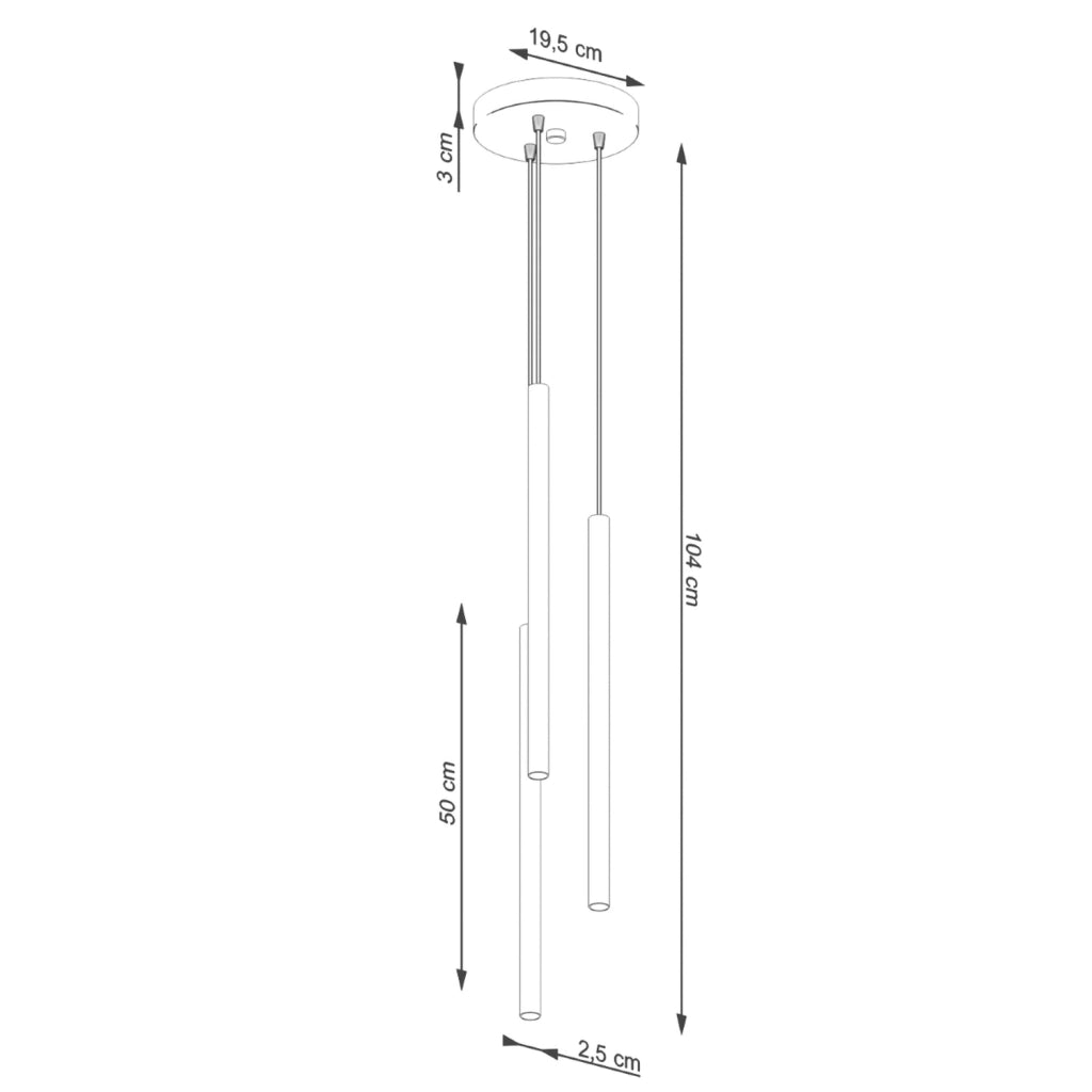 Lampadario moderno verde oliva 3 luci G9 VELINO Pure Lume