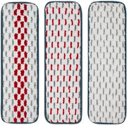 Accessori per spray mop microfibra per Swiffer PowerMop, adatto per uso umido e asciutto, set di 3 cuscini di sostituzione, colore rosso grigio + rosso + grigio completamente