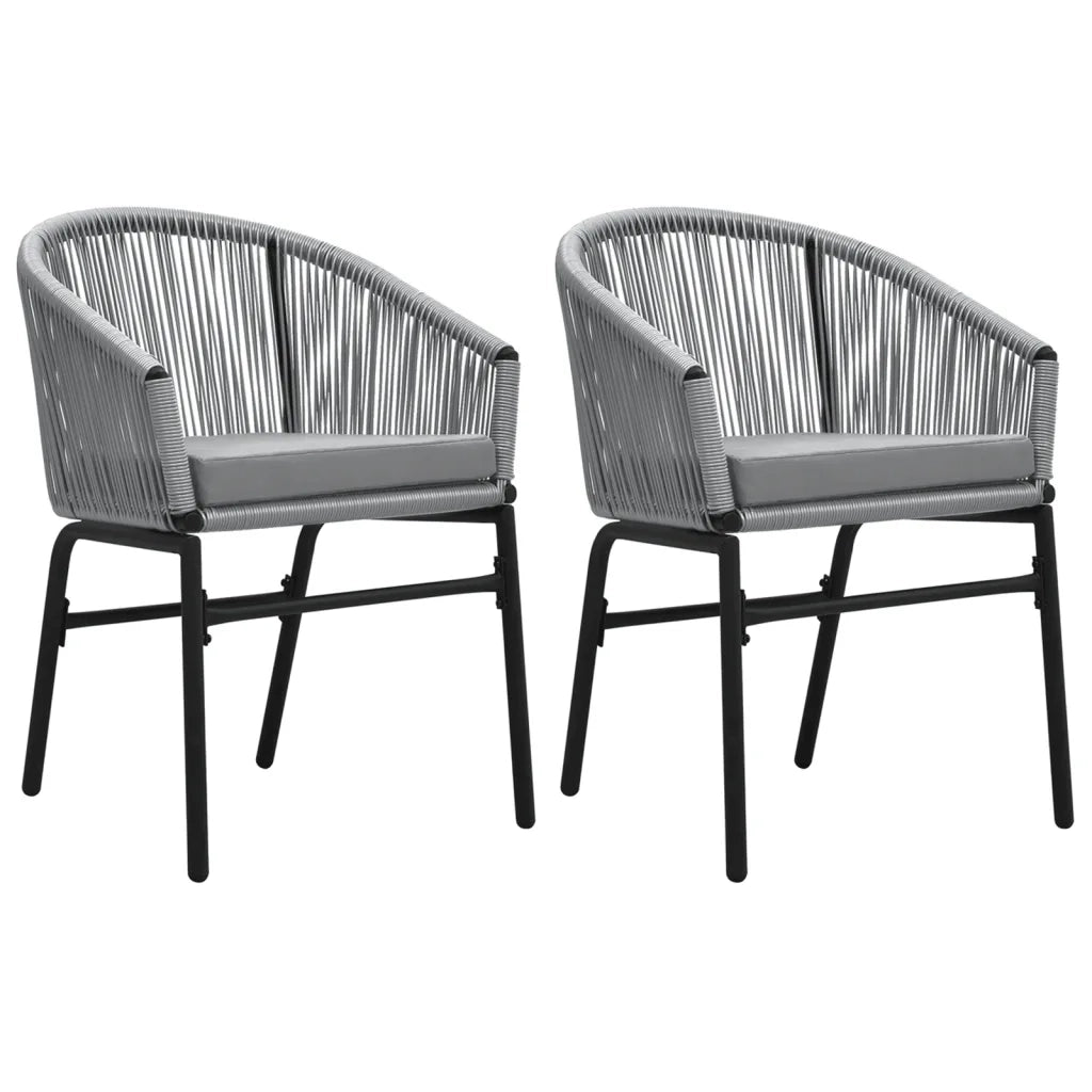 Set Mobili da Pranzo per Giardino 3 pz | Set Salotto da Giardino Grigio