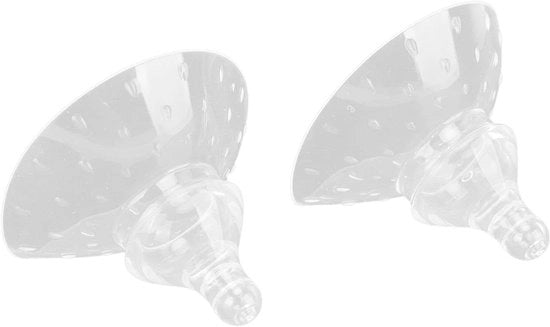 Due pezzi di coprimammella in silicone per protezione capezzoli allattamento al seno unico per tipo di biberon