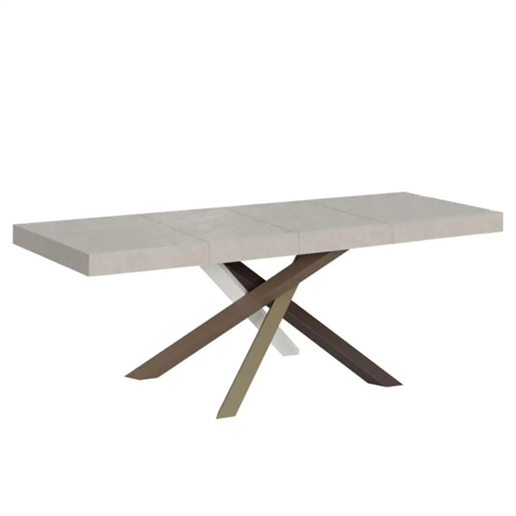 Tavolo allungabile 200/460x90 cm Volantis Premium cashmere gambe multicolore 4/C