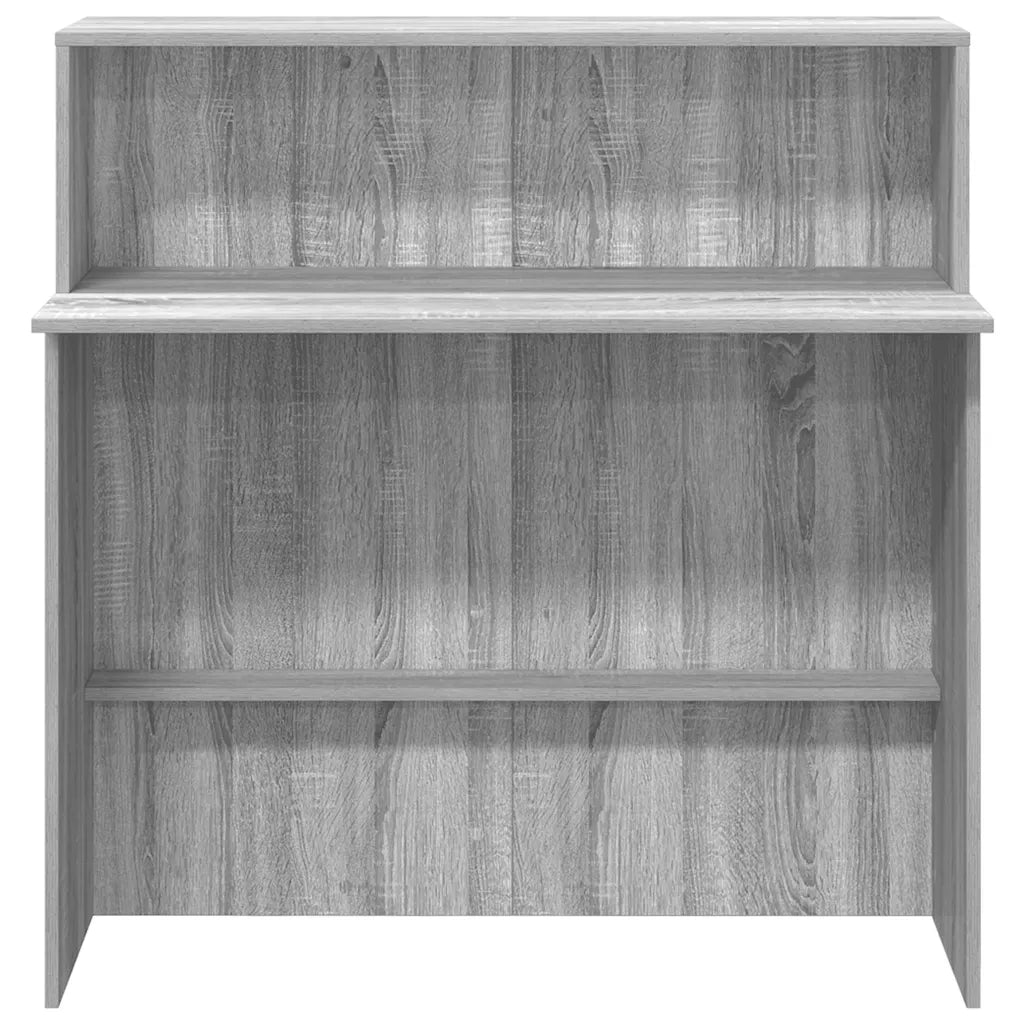 vidaXL Banco Reception Grigio Sonoma 100x50x103,5 cm Legno Multistrato