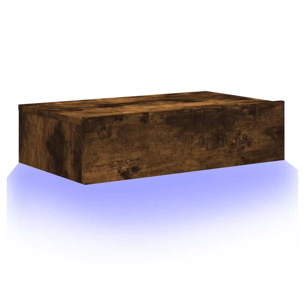 Mobile Porta TV con Luci LED-Mobile per TV-Credenza TV Rovere Fumo 60x35x15,5 cm