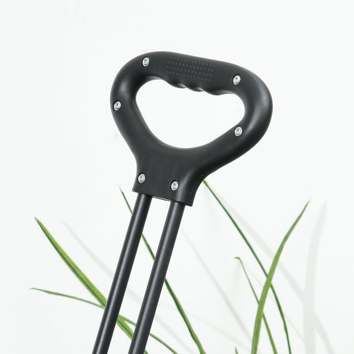 Carrello da Giardino 110L con Maniglia Telescopica e Borsa Termica  in Acciaio e Tessuto Blu