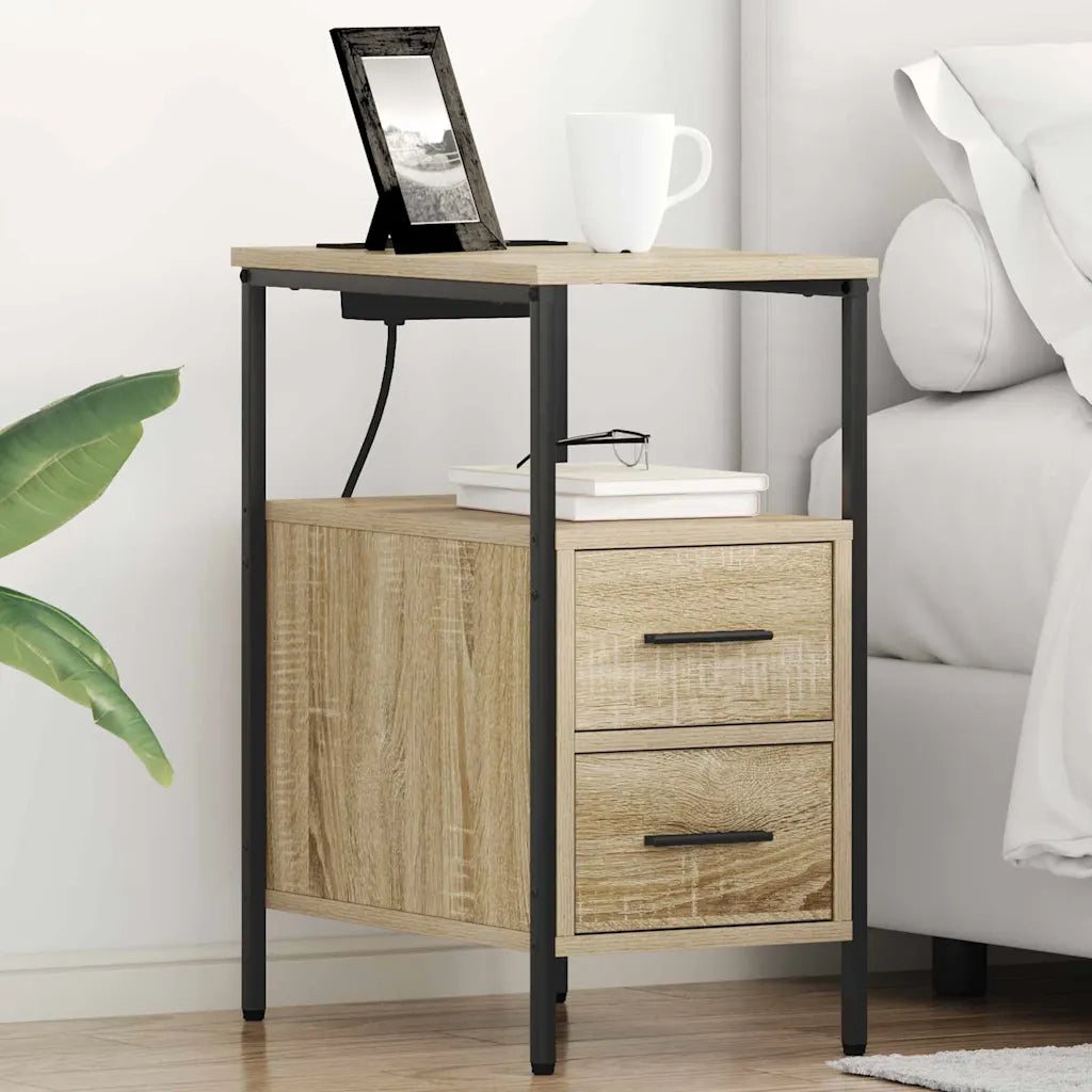 Armadio da Notte con cassetto Rovere Sonoma 30 x 48 x 61 cm 859412