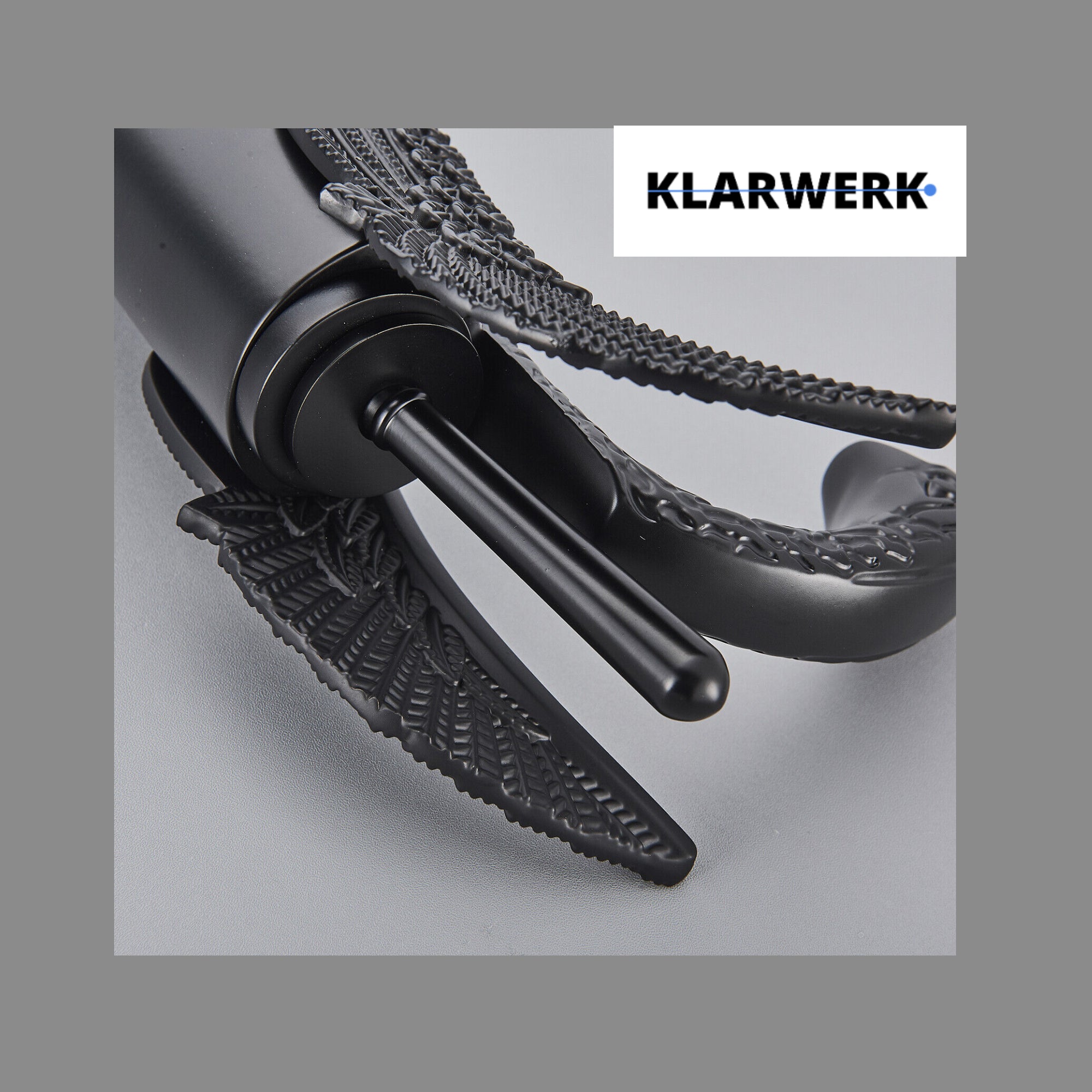 ADRIAN | Rubinetteria da bagno di design in acciaio inox con effetto cigno per lavabo lussuoso nero opaco ristorazione | miscelatore bagno 2 attacchi