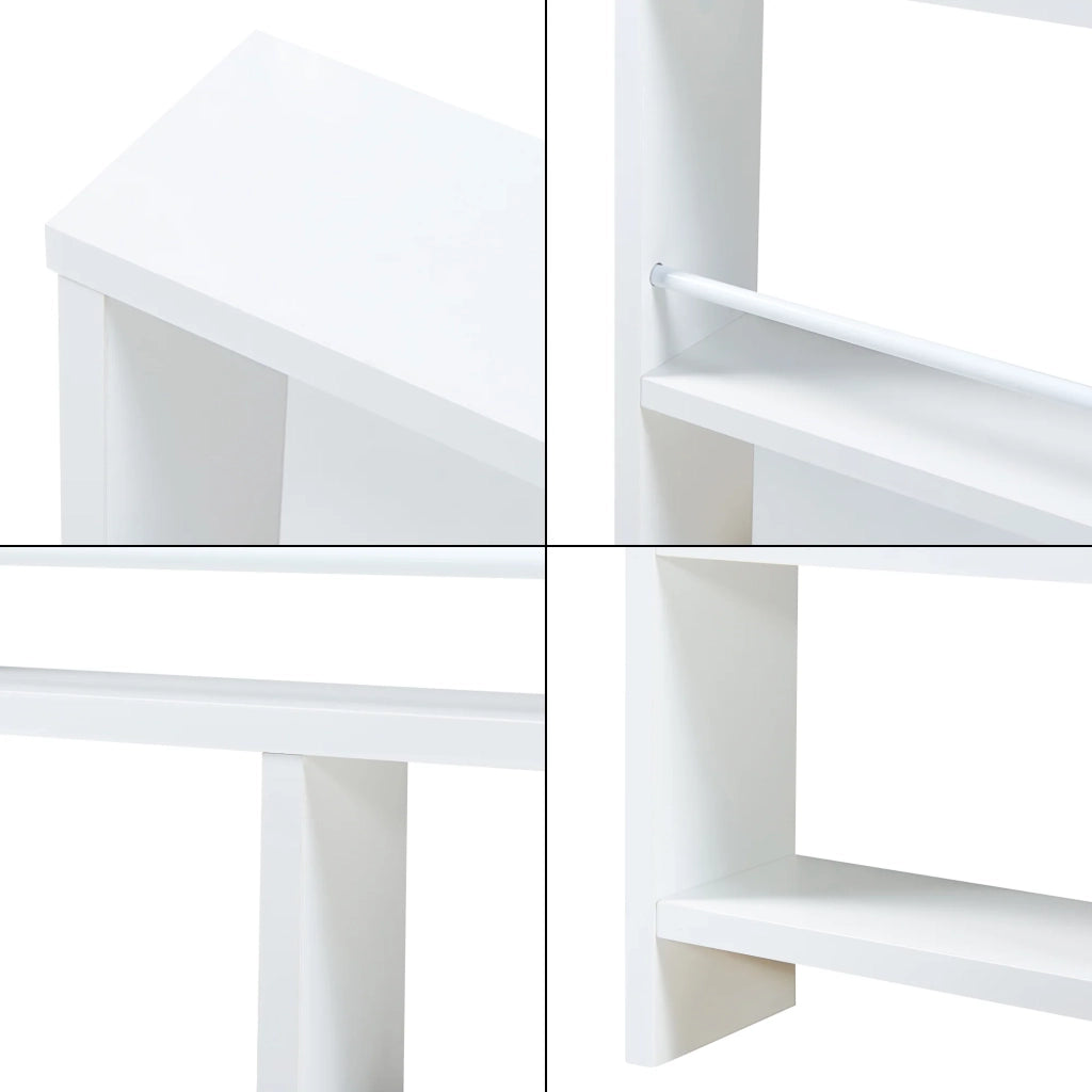 Scaffale dal design senza tempo per soggiorno/camera da letto mobiletto portaoggetti da parete 60 x 11 x 45 cm bianco 03_0011267