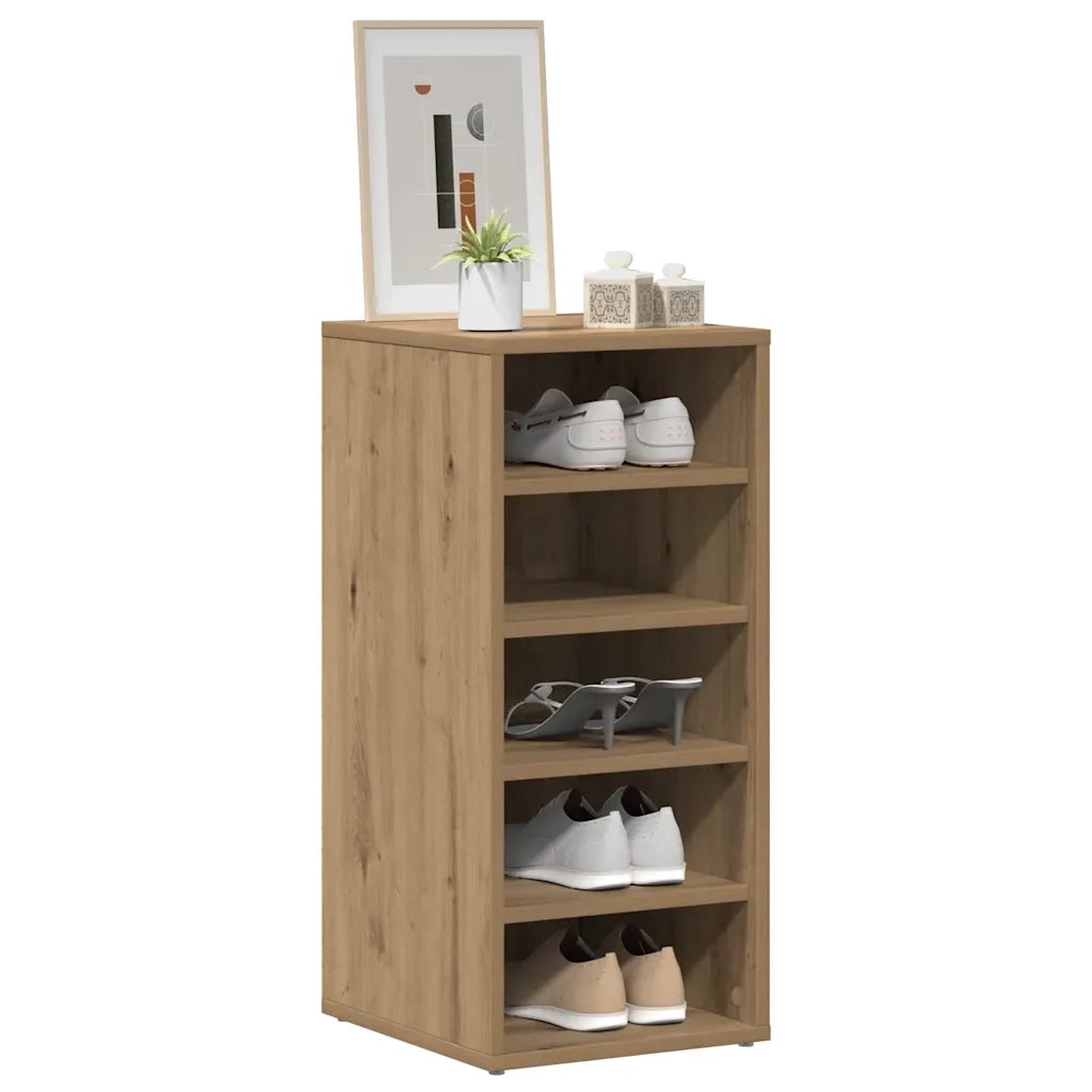 Scarpiere 2 pz | Mobile per scarpe Rovere Artigianale 32x35x70 cm in Truciolato