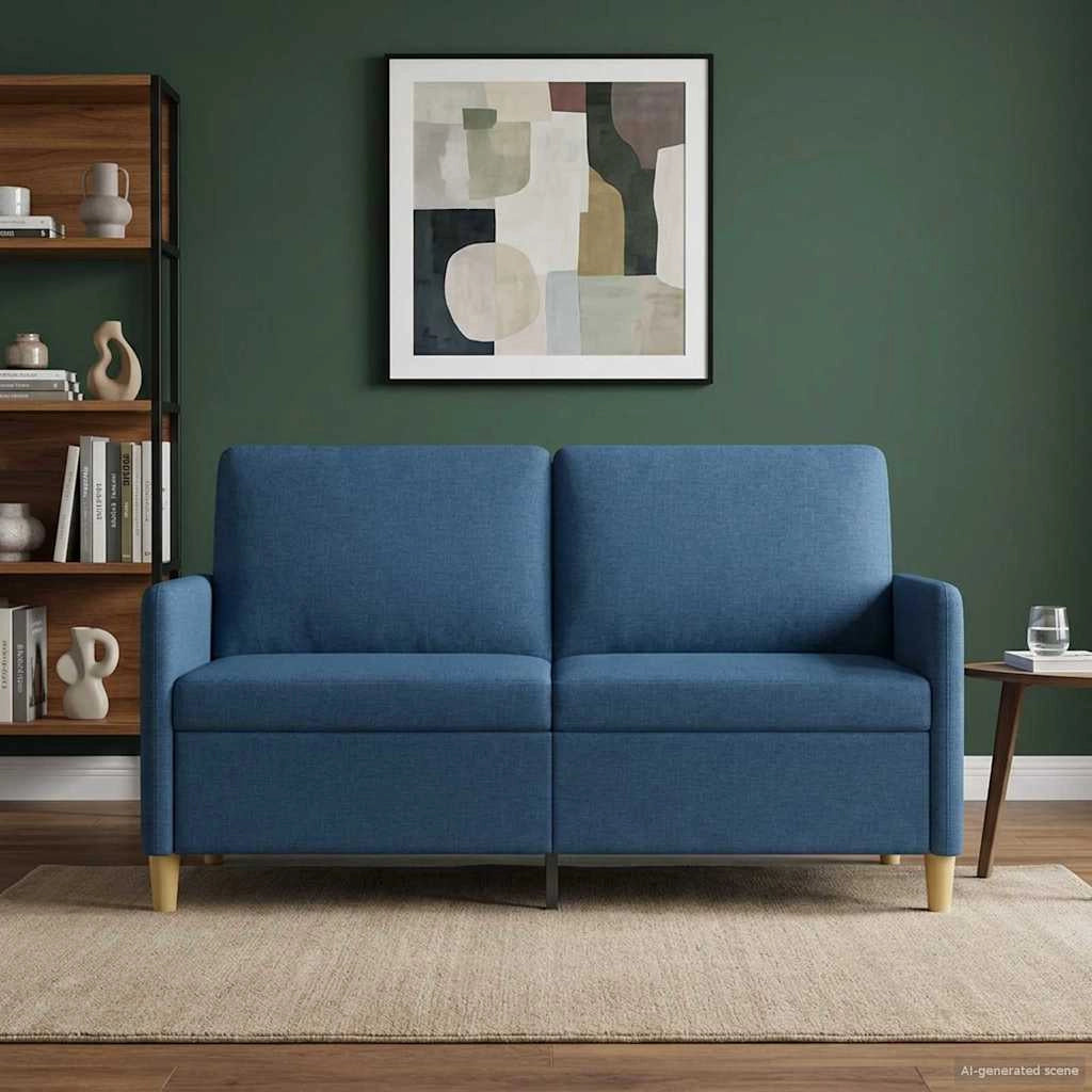 Divano con Storage Blu 152 x 78 x 87 cm Poliestere 42036927