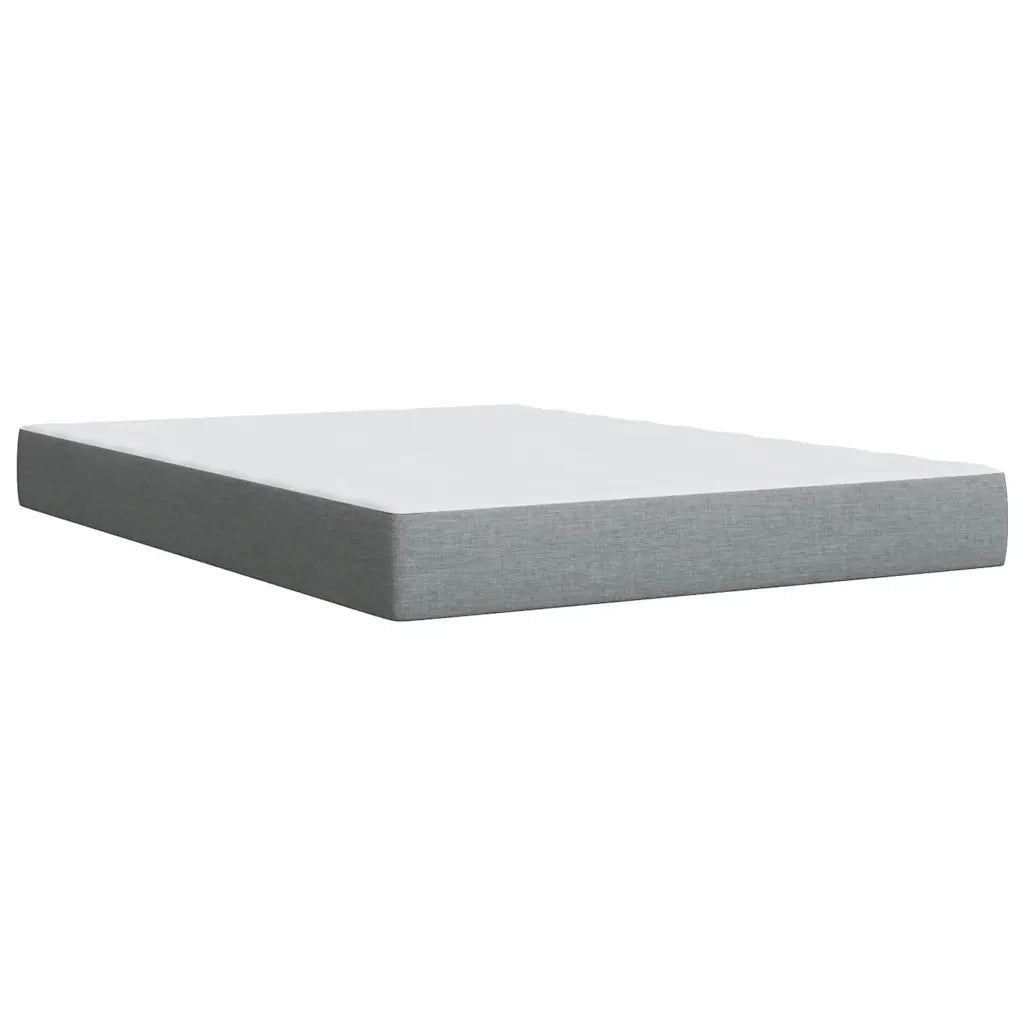 Giroletto a Molle con Materasso Grigio Chiaro 160x200cm Tessuto 3287507