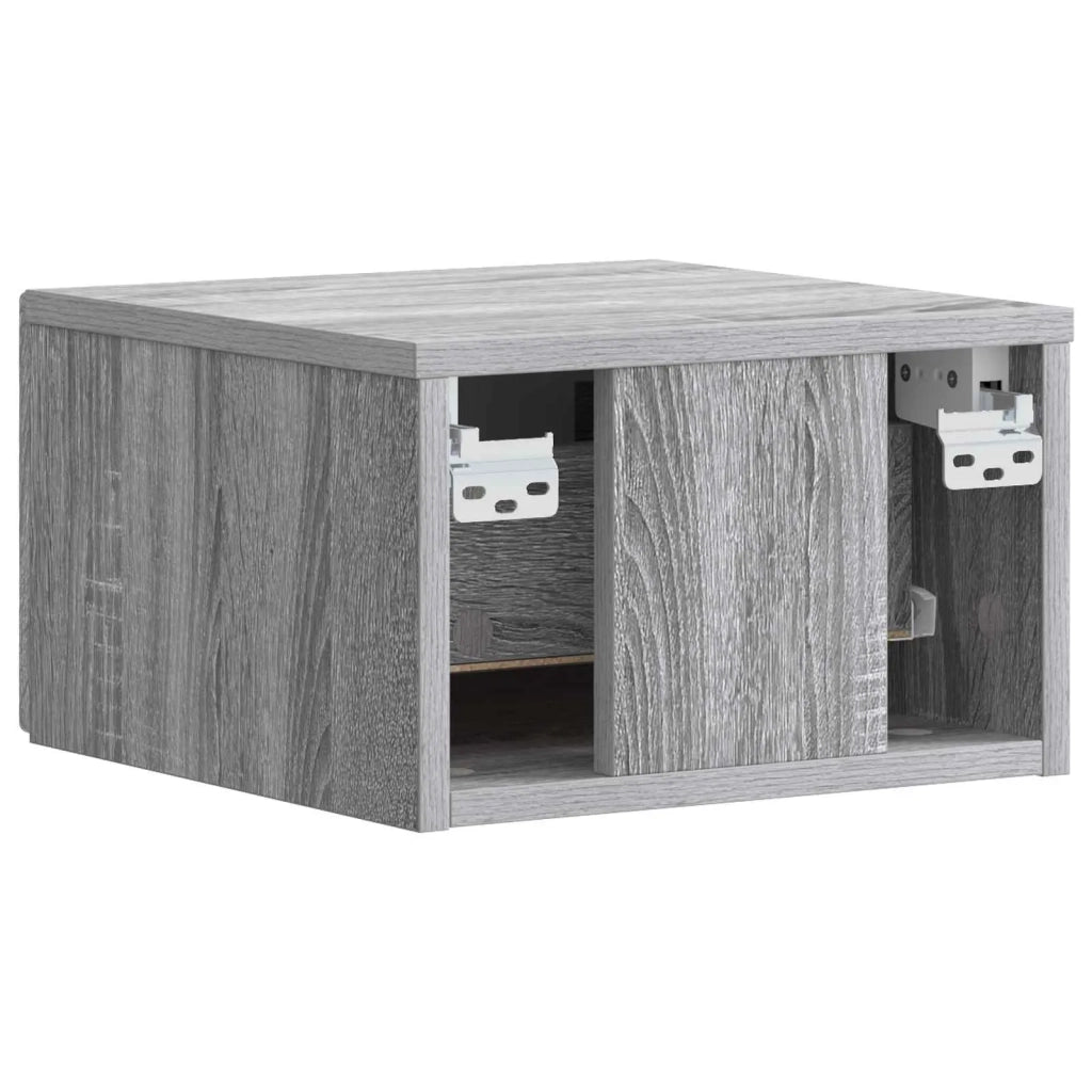 Tavolino da Parete Laterale Sonoma grigio 34,5 x 33 x 20 cm 898777