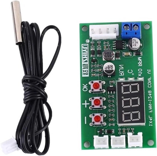 Modulo di Controllo 12V DC 24V 48V PWM 4 Fasi Regolatore di Temperatura Display per Ventilatore/Allarme