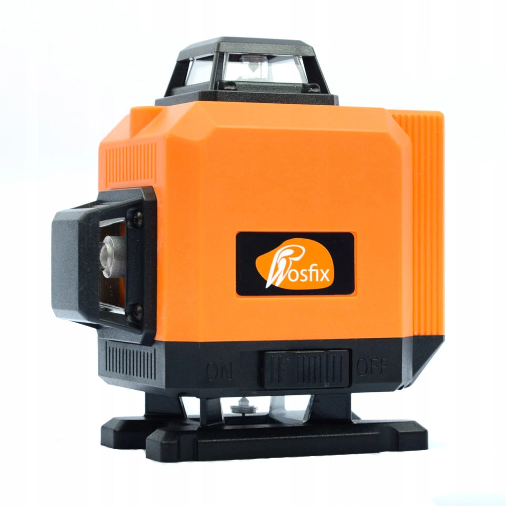 Livella Laser Rosfix Orange Tiger ROT12L – 12 Linee 360° | Set con Treppiede 43-120cm, Occhiali, Targa Verde, Asta 350cm