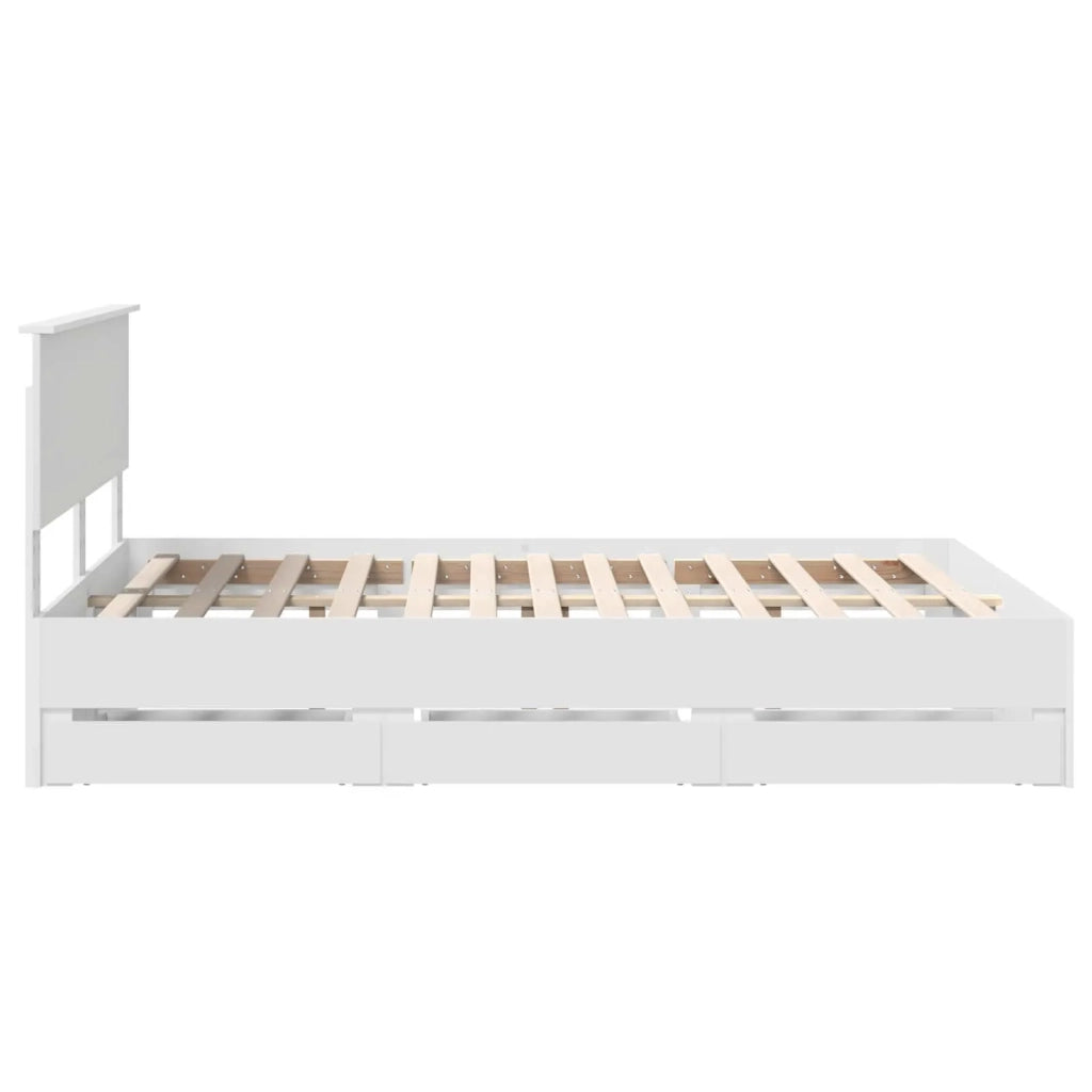 Struttura del letto Bianco 140 x 190 cm Legno Ingegnerizzato 3410707
