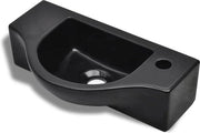 Wastafello in Ceramica con Disegno - Goccia Elegante Nera per la Stanza da Bagno