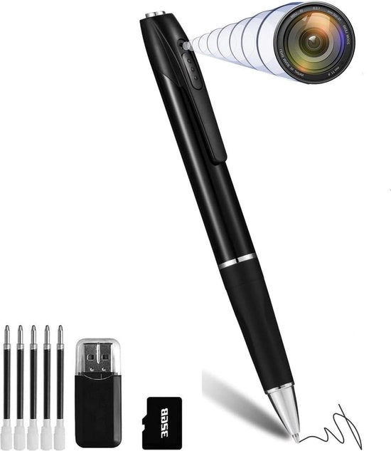 Camera di Sorveglianza 1080p, Mini-Camera di Sorveglianza Portatile con 5 Inchiostri Ricaricabili, 32 GB