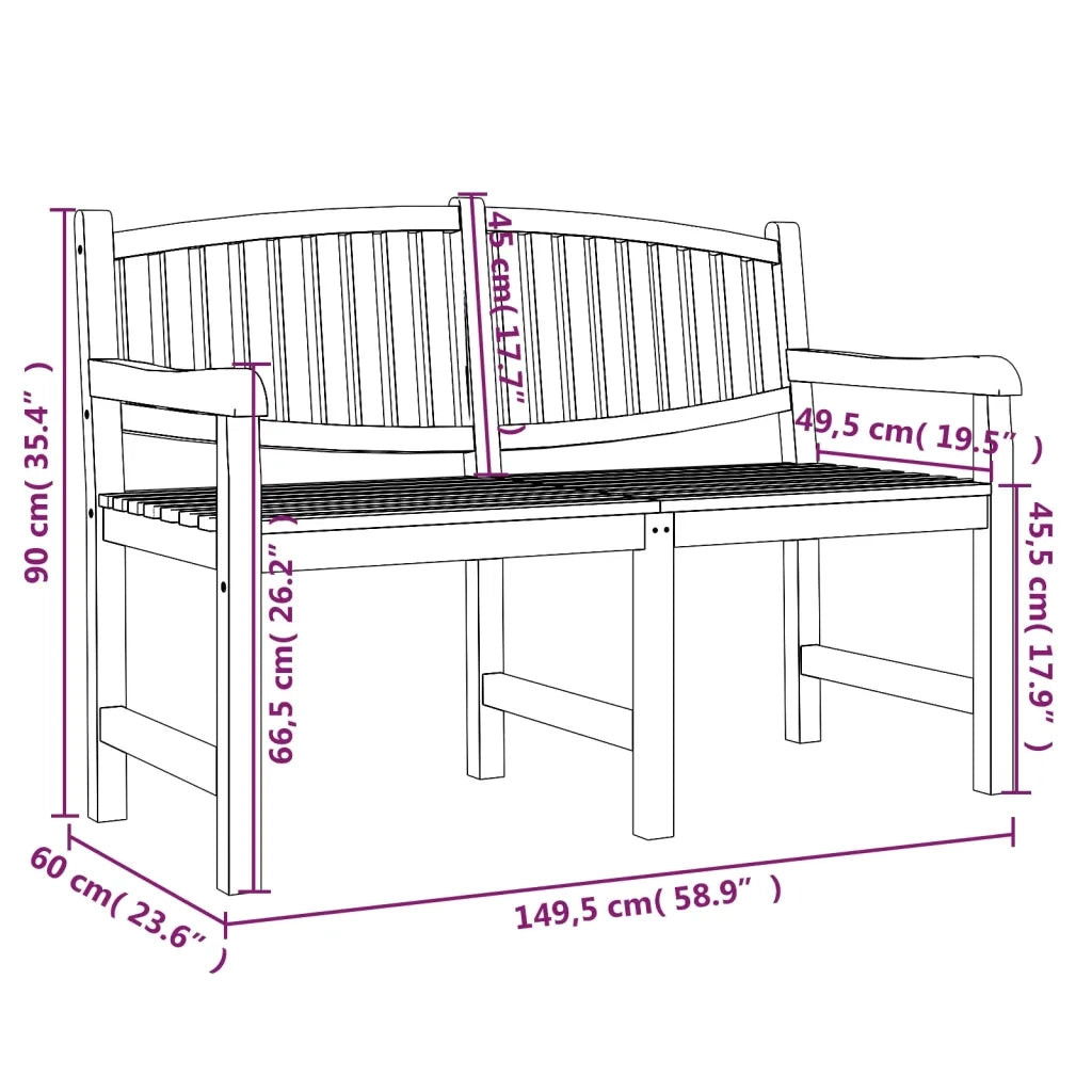 Set da Pranzo per Giardino 3 pz in Legno Massello di Teak 3157943