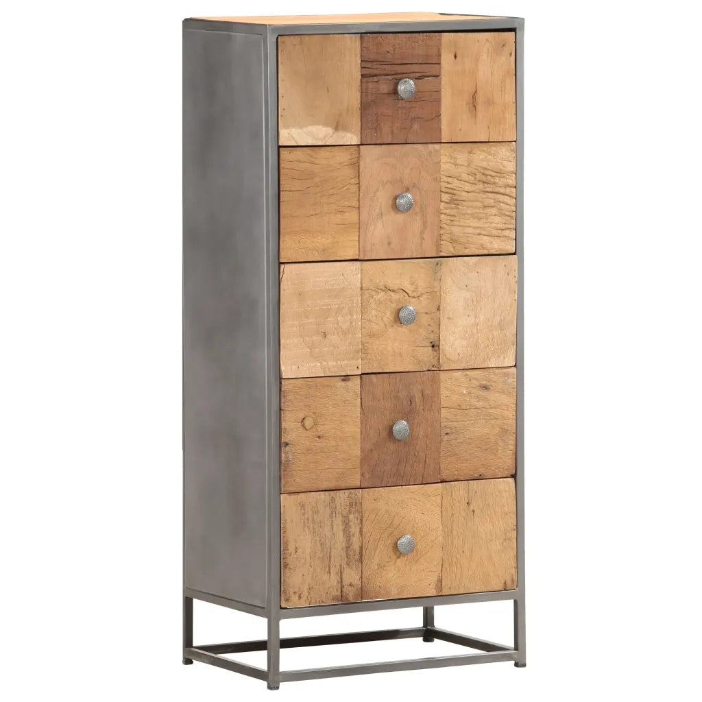 Cassettiera 45x30x100 cm in Legno Massello di Recupero cod mxl 69675