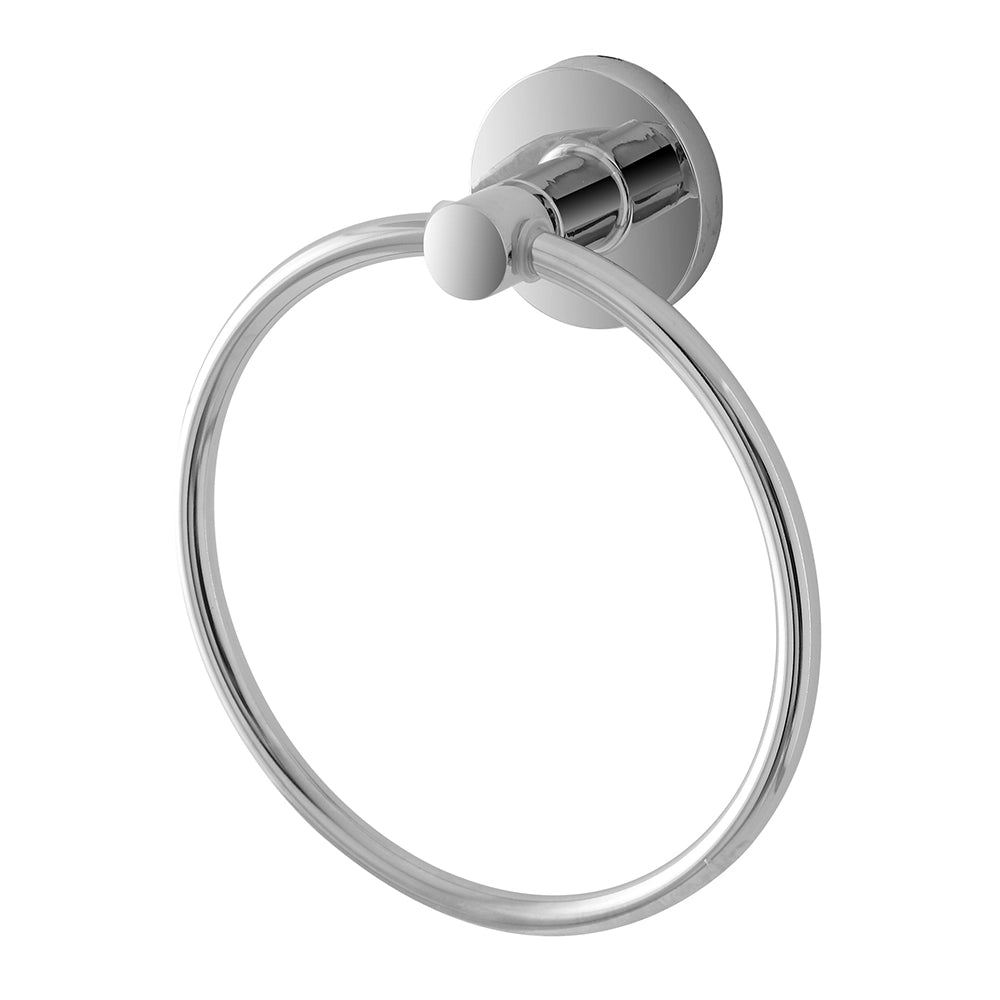 Portasciugamani da parete ad anello in metallo cromato Sprint