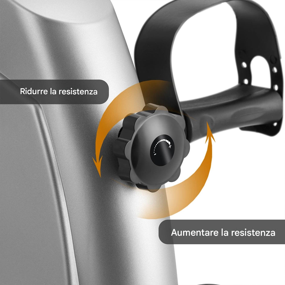 Mini Cyclette da Seduta Bike per Allenamento Riabilitazione Anziani Display LCD