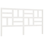 Testiera | Testata per Letto Bianca 206x4x104 cm Legno Massello di Pino